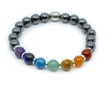 Load image into Gallery viewer, 7 Chakras Bracelet - Hematite