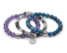 Load image into Gallery viewer, Amethyst, Rutilated Quartz & Apatite