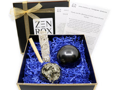 Load image into Gallery viewer, Shungite & Pyrite (Large) with Sage & Palo Santo