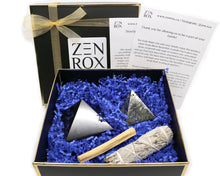 Load image into Gallery viewer, Shungite & Pyrite (Medium) with Sage & Palo Santo