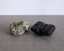 Load image into Gallery viewer, Black Tourmaline &amp; Pyrite with Sage &amp; Palo Santo
