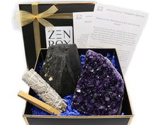 Load image into Gallery viewer, Amethyst & Black Tourmaline with Sage & Palo Santo