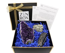 Load image into Gallery viewer, Amethyst, Pyrite & Black Tourmaline