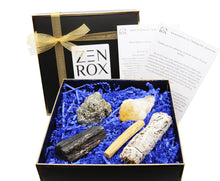 Load image into Gallery viewer, Pyrite, Citrine & Black Tourmaline with Sage & Palo Santo