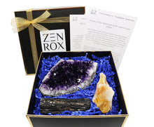 Load image into Gallery viewer, Amethyst, Citrine & Black Tourmaline