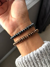 Load image into Gallery viewer, Hematite Faceted in Silver