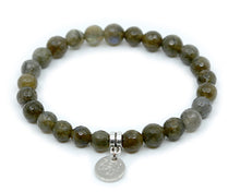 Load image into Gallery viewer, Labradorite Natural Green Faceted Bracelet