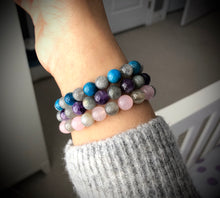 Load image into Gallery viewer, Aura Enhancers - Labradorite and Rose quartz