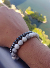 Load image into Gallery viewer, Hematite Faceted in Silver