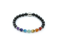 Load image into Gallery viewer, 7 Chakras Bracelet - Black Tourmaline