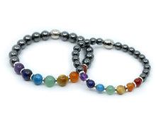 Load image into Gallery viewer, 7 Chakras Bracelet - Hematite