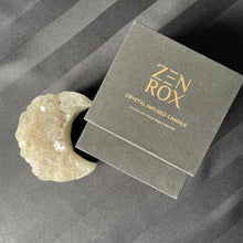 Load image into Gallery viewer, Wood Sage &amp; Sea Salt Candle with Moon Amethyst Angel Aura
