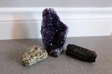 Load image into Gallery viewer, Amethyst, Pyrite &amp; Black Tourmaline
