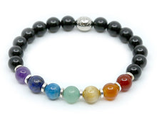 Load image into Gallery viewer, 7 Chakras Bracelet - Black Tourmaline
