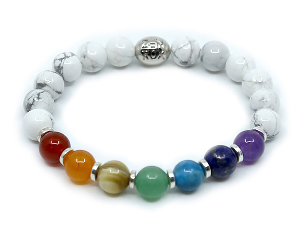 7 Chakras Bracelet - Howlite