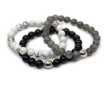 Load image into Gallery viewer, Black Obsidian, Howlite &amp; Labradorite
