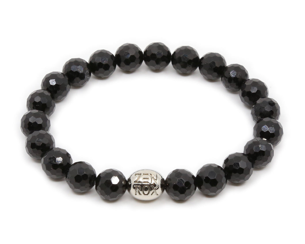 Black Tourmaline Faceted Bracelet