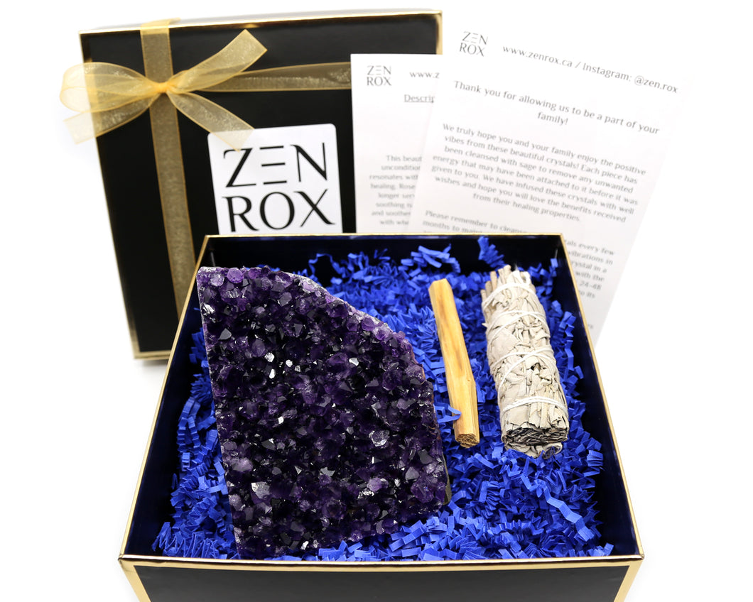 Amethyst with Sage & Palo Santo