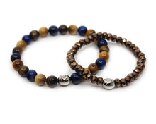 Load image into Gallery viewer, Triple Tiger&#39;s Eye &amp; Hematite
