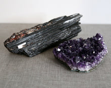 Load image into Gallery viewer, Amethyst &amp; Black Tourmaline with Sage &amp; Palo Santo
