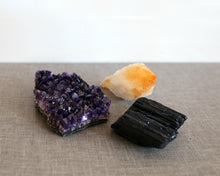 Load image into Gallery viewer, Amethyst, Citrine &amp; Black Tourmaline with Sage &amp; Palo Santo
