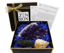 Load image into Gallery viewer, Amethyst, Citrine &amp; Black Tourmaline
