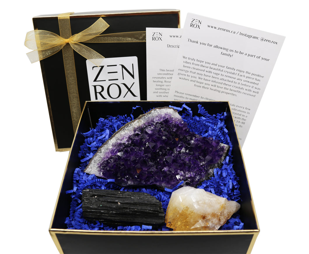 Amethyst, Citrine & Black Tourmaline