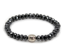 Load image into Gallery viewer, Hematite Faceted in Silver

