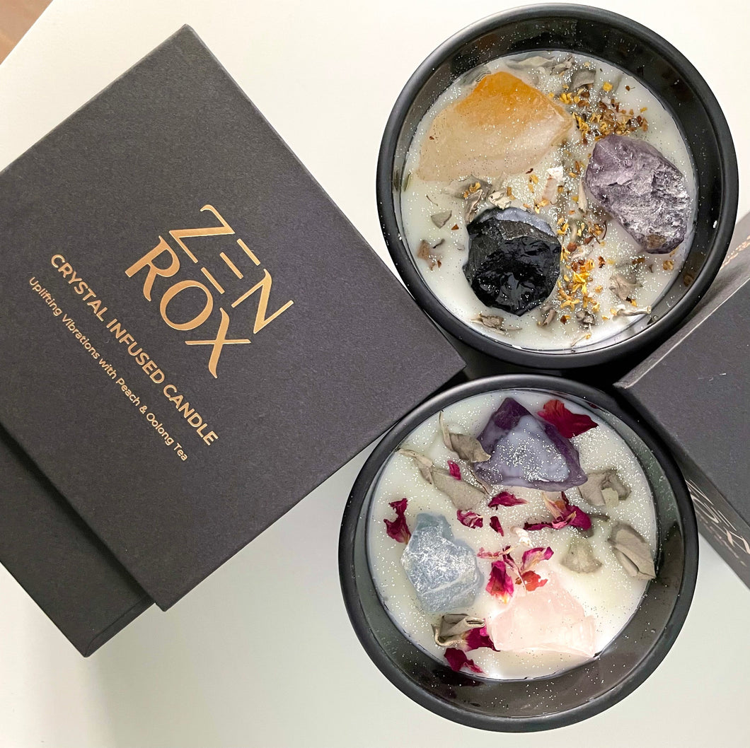 Set of two scents : Wood Sage & Sea Salt + Peach & Oolong Tea