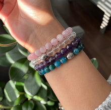 Load image into Gallery viewer, Rose Quartz Faceted Bracelet
