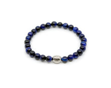 Load image into Gallery viewer, Tiger&#39;s Eye Bracelet (Blue)
