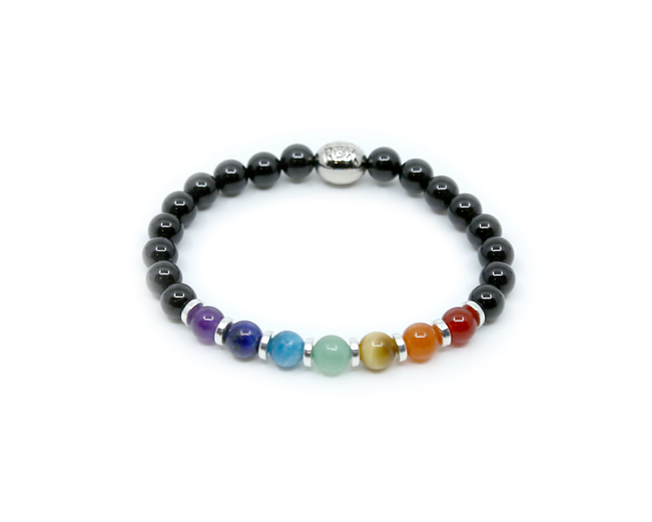 7 Chakras Bracelet Black Tourmaline ZEN ROX INC